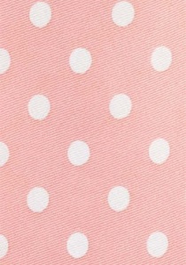 Krawatte grob punktgemustert rosa weiß