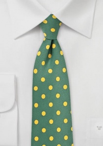 Corbata con diseño de manchas gruesas verde