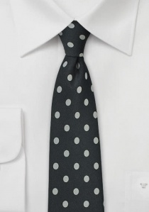 Patrón de puntos gruesos de la corbata negro