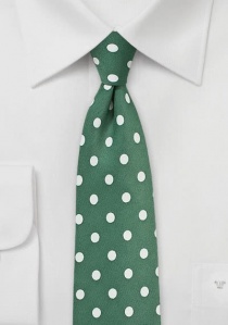 Corbata de negocios gruesa punteada botella verde