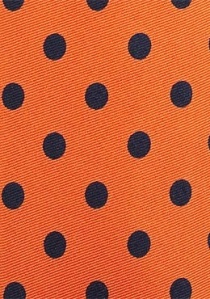 Corbata de punto grueso con estampado naranja azul
