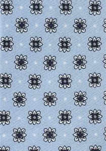 Krawatte Blumenmuster himmelblau