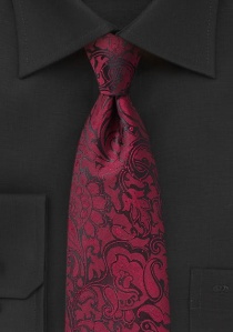 Corbata llamativa con motivos paisley roja