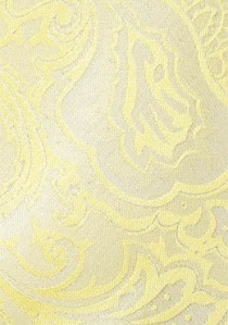 Corbata en estilo paisley amarillo pastel