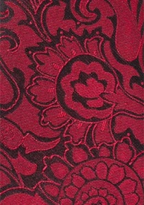 Corbata de caballero llamativa diseño paisley rojo