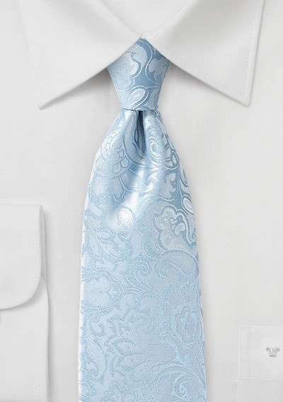 Markante Krawatte im Paisley-Look hellblau
