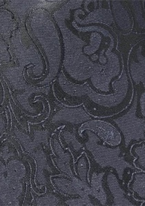Corbata llamativa motivo paisley negra azul