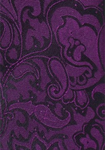 Corbata llamativa look paisley violeta