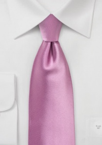 Corbata de hombre rosa mate liso