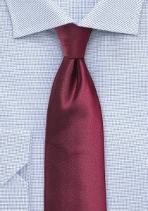 Corbata de negocios unicolor rojo sherry