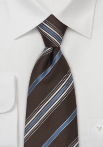 Corbata rayas marrón azul