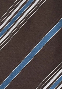 Gestreifte Krawatte braun blau