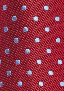 Corbata estructura puntos roja
