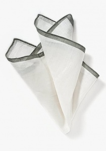 Pañuelo de bolsillo de lino blanco
