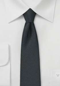 Corbata de caballero estructura negra estrecha