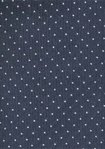 Krawatte schlank Punkt-Muster navy weiß