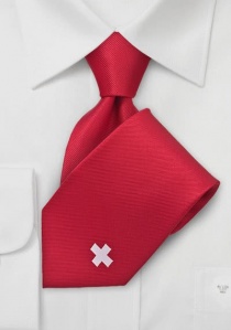 Corbata Suiza slim roja