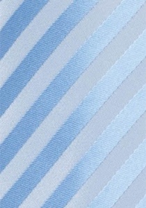 Fertig gebundene Krawatte himmelblau Streifen-Struktur