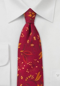 Corbata para hombre de lana de color rojo medio