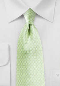 Corbata motivo rejilla verde claro retro