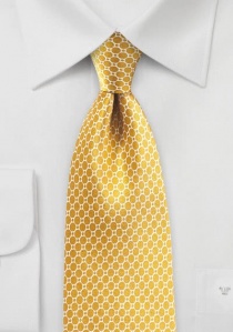 Corbata motivo red amarillo oro retro