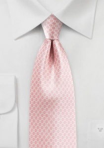 Corbata motivo rejilla rosa retro