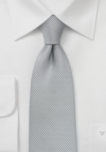 Corbata de negocios XXL gris claro estructurada