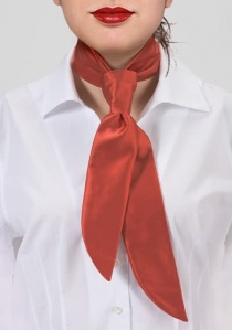 Corbata para damas  de algodón color oxido