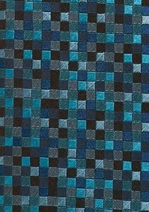 Corbata niño mosaico azul verdoso