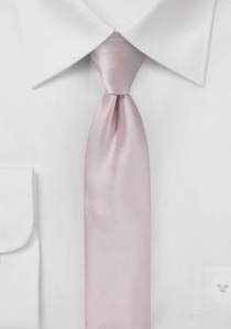 Corbata de forma estrecha unicolor rosa