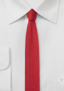 Corbata extra estrecha rojo cereza