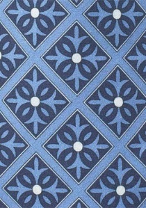 Himmelblaue Krawatte mit Talavera-Dekor