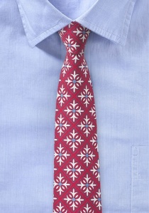Corbata roja con decoración de cuadros