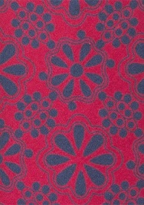Corbata de algodón con motivos florales