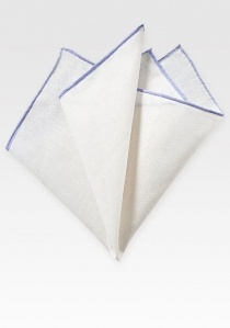 Pañuelo de adorno blanco natural lino borde suave