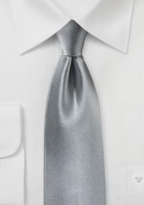 Corbata de negocios brillo satinado gris