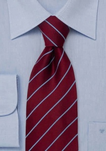 Corbata de clip burdeos/azul claro