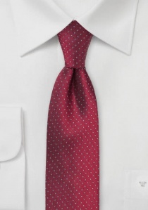 Corbata para hombre Diseño de puntos Rojo cereza