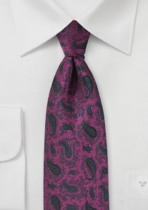 Corbata de negocios rosa oscuro negro noche