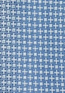 Krawatte Kästchen-Struktur hellblau schneeweiß