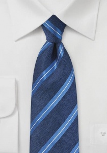 Corbata diseño rayas azul
