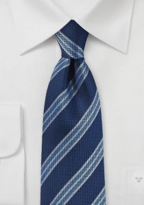 Corbata clásica a rayas azul