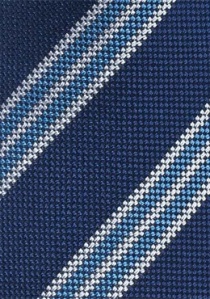 Corbata clásica a rayas azul