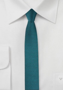 Corbata extra estrecha estructurada turquesa