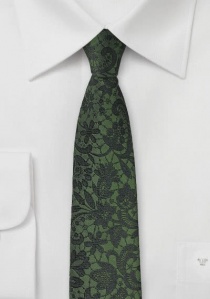 Corbata estilo mosaico verde pino