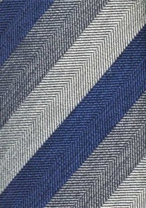 Corbata rayas azul blanco nieve gris claro
