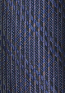 Corbata diseño a rayas marrón oscuro navy