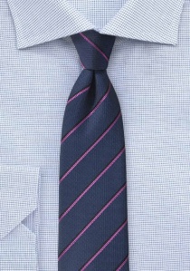 Corbata de negocios rayas navy lila negro intenso