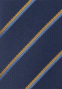 Corbata con rayas de negocios azul oscuro azul