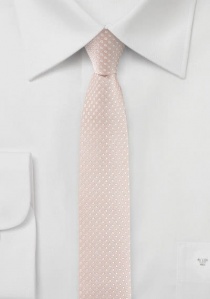 Corbata de caballero estrecha rosa pálido motivo